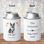 Custom Boston Terrier Pet Wedding Can Cooler Dosenkühler