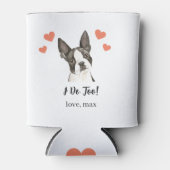 Custom Boston Terrier Pet Wedding Can Cooler Dosenkühler (Vorderseite)