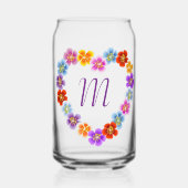 Custom Botanic Boho Floral Heart Lei Wreath Dosenglas (Vorderseite)