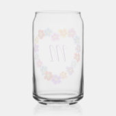 Custom Botanic Boho Floral Heart Lei Wreath Dosenglas (Rückseite)