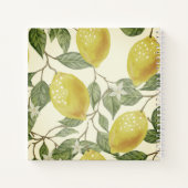 Custom Botanic Vintag Yellow Lemons Notebook Notizblock (Rückseite)