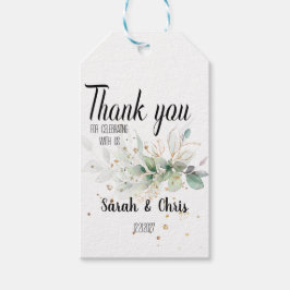 Custom Botanical Danke Gastgeschenke Hochzeiten Geschenkanhänger