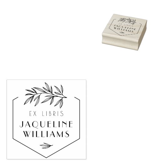 Custom Botanical Library Book Ex Libris Buchzeiche Gummistempel (Stempel)