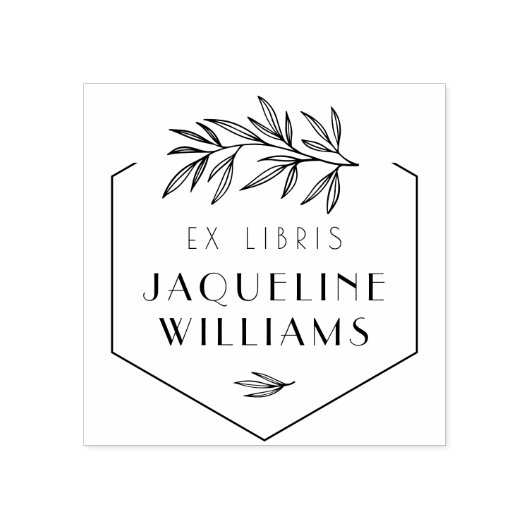 Custom Botanical Library Book Ex Libris Buchzeiche Gummistempel (Prägung)