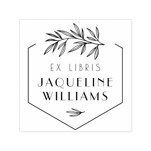 Custom Botanical Library Book Ex Libris Buchzeiche Permastempel (Design)