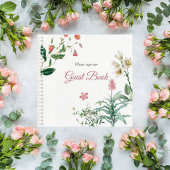 Custom Botanical Wedding Guest Book Notizblock