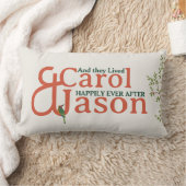 Custom Botanical Wedding Lendenkissen (Decke)