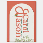 Custom Botanical Wedding Magnet - Personalisiert (Vorderseite)