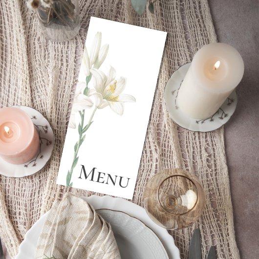 Custom Botanical Wedding Menu Menükarte