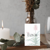 Custom Botanical Wedding Table Number Tischnummer