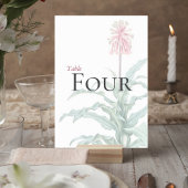 Custom Botanical Wedding Table Number Tischnummer