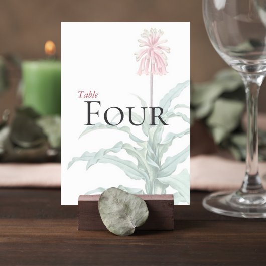 Custom Botanical Wedding Table Number Tischnummer