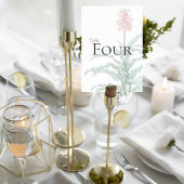 Custom Botanical Wedding Table Number Tischnummer