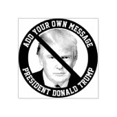 CUSTOM-BOTSCHAFT Nr. Donald Trump Gummistempel (Prägung)