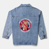 CUSTOM-BOTSCHAFT Nr. Donald Trump T - Shirt Jeansjacke (Rückseite)