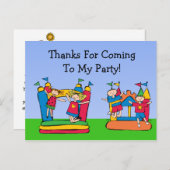 Custom Bounce House Geburtstag Danke Postcard Postkarte (Vorne/Hinten)