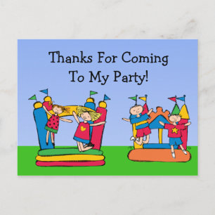 Custom Bounce House Geburtstag Danke Postcard Postkarte