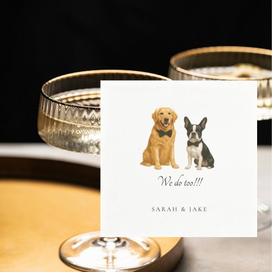 Custom Bow Krawatte 2 Pet Wedkins Serviette