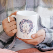 Custom Bow Pastell Monogram Tasse Winter Floral