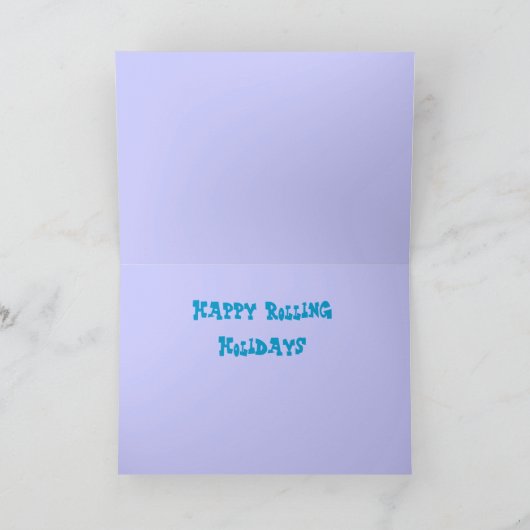 Custom Bowling Gruß Feiertagskarte (Innenseite)