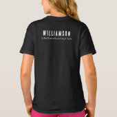Custom Bowling School Club Name T-Shirt (Rückseite)