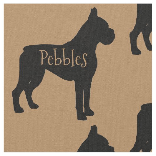 Custom Boxer Dog Fabric Stoff (Nahaufnahme)