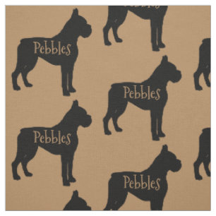 Custom Boxer Dog Fabric Stoff