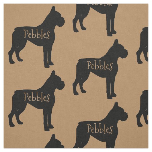 Custom Boxer Dog Fabric Stoff (Muster)