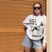 Custom Boxer Dog Zitat Sweatshirt