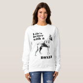 Custom Boxer Dog Zitat Sweatshirt (Vorne ganz)