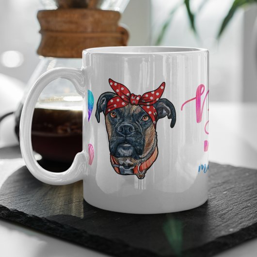 Custom Boxer Mama Niedlich Muttertag Hund Lover Kaffeetasse