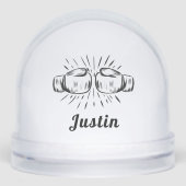 Custom Boxing Gloves Snow Globe Gift Schneekugeln (Vorderseite)