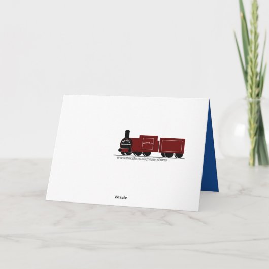 Custom boy 3. Geburtstag Dampfzug Karte (Rückseite)