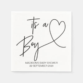Custom Boy Baby Shower Cocktail Napkin Party Dekor Serviette