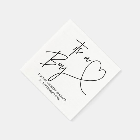 Custom Boy Baby Shower Cocktail Napkin Party Dekor Serviette (Ecke)