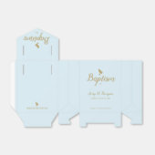 Custom Boy Baptism Blue Gold Tube Skript Geschenkschachtel (Ungefaltet)