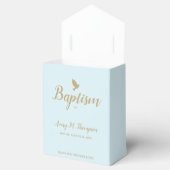 Custom Boy Baptism Blue Gold Tube Skript Geschenkschachtel (Geöffnet)