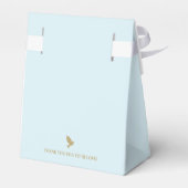 Custom Boy Baptism Blue Gold Tube Skript Geschenkschachtel (Rückseite)