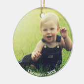 Custom Boy Foto Keramik Ornament (Links)