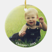 Custom Boy Foto Keramik Ornament (Hinten)