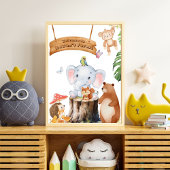 Custom Boy Kinderzimmer Wall Art mit Waldtieren Poster