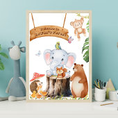 Custom Boy Kinderzimmer Wall Art mit Waldtieren Poster