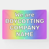 Custom Boycott Rainbow Banner (Horizontal)
