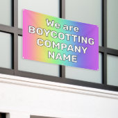 Custom Boycott Rainbow Banner (Äußeres Gebäude)