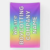 Custom Boycott Rainbow Banner (Vertikal)