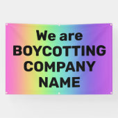 Custom Boycott Rainbow Banner (Horizontal)