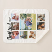 Custom Boyfriend Photo Collage Sherpadecke (Vorderseite (Horizontal))