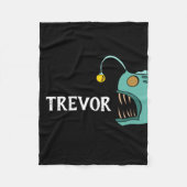 Custom Boys Bedroom Fish Theme Anglerfish Fleecedecke (Vorderseite)