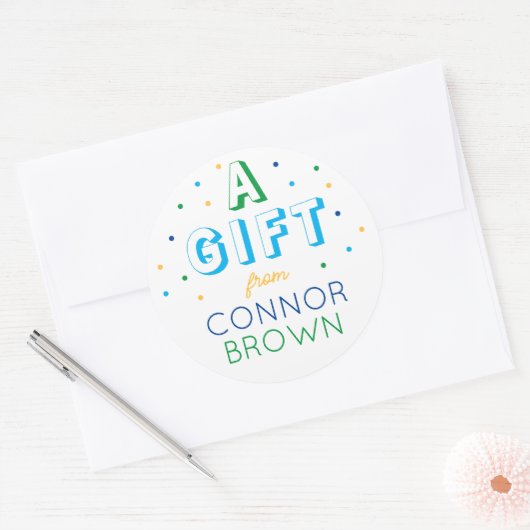 Custom Boys Preppy Birthday Sticker (Umschlag)