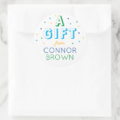 Custom Boys Preppy Birthday Sticker (Tasche)